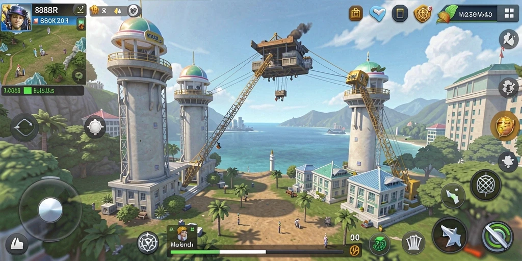 Tangkapan layar 888R menampilkan gameplay seru dalam Tower Defense.