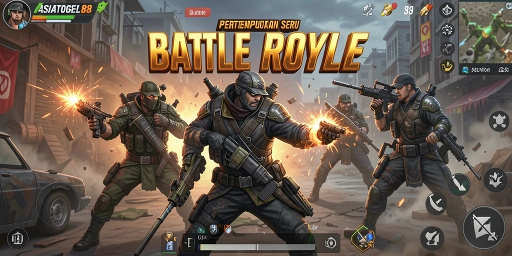 Gameplay seru ASIATOGEL88 dalam pertempuran Battle Royale.