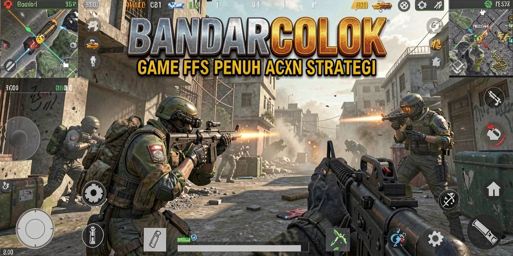 Tangkapan layar menampilkan aksi seru dalam permainan FPS BANDARCOLOK.