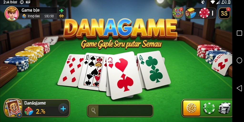 Tangkapan layar utama gameplay seru Gaple DANAGAME.