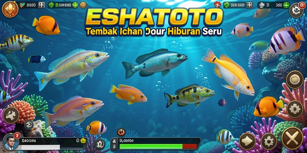 Tangkapan layar gameplay ESHATOTO yang menampilkan keseruan Tembak Ikan.
