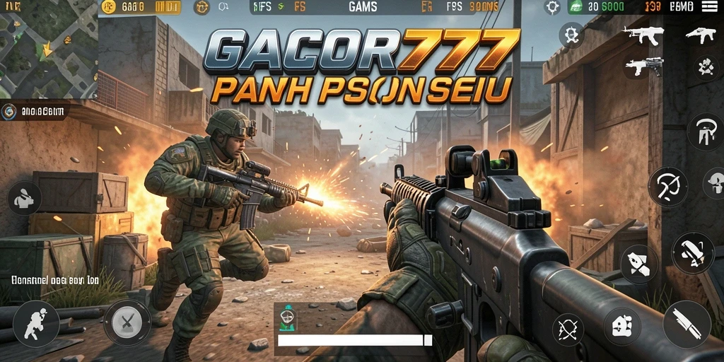 Screenshot dari gameplay seru GACOR777 dengan aksi tembak-menembak yang intens.