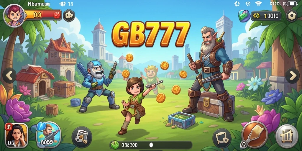 Tampilan screenshot GB777 menampilkan gameplay Idle yang menarik dan berwarna.