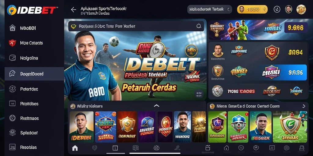 Tampilan antarmuka aplikasi IDEBET yang menarik dan interaktif.