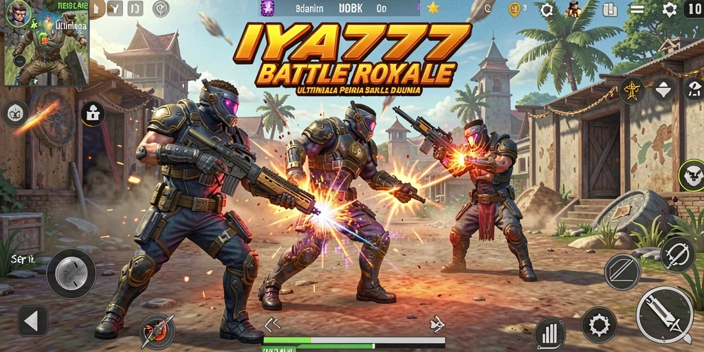 Tangkapan layar pertarungan seru dalam IYA777 Battle Royale.