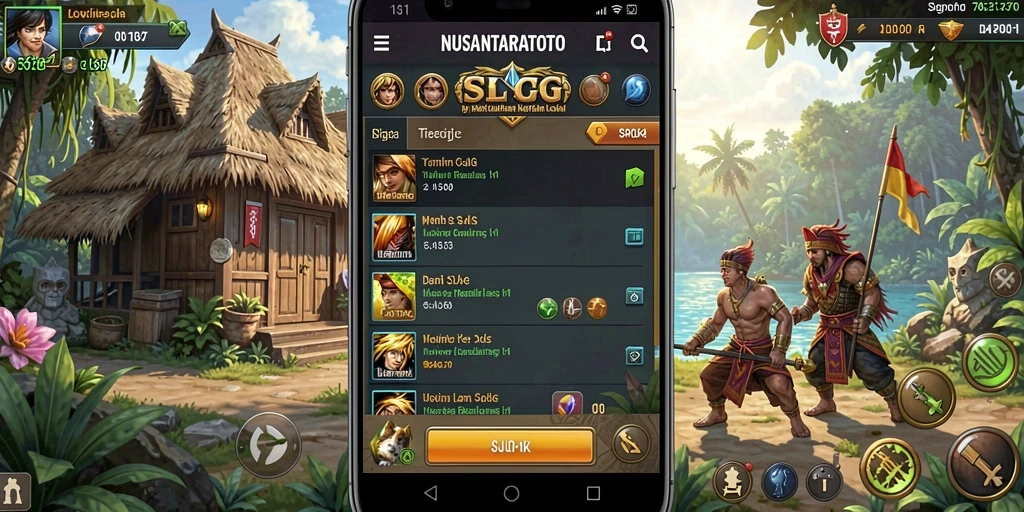 Tampilan gameplay NUSANTARATOTO yang memukau dengan elemen budaya lokal.
