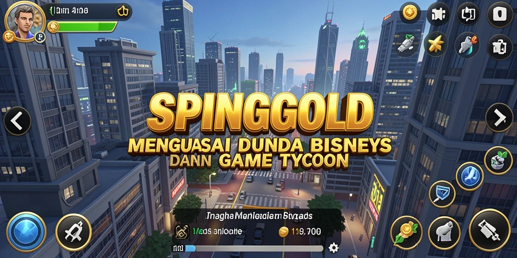 Tampilan gameplay SPINGOLD yang menarik dan interaktif dalam dunia Tycoon.