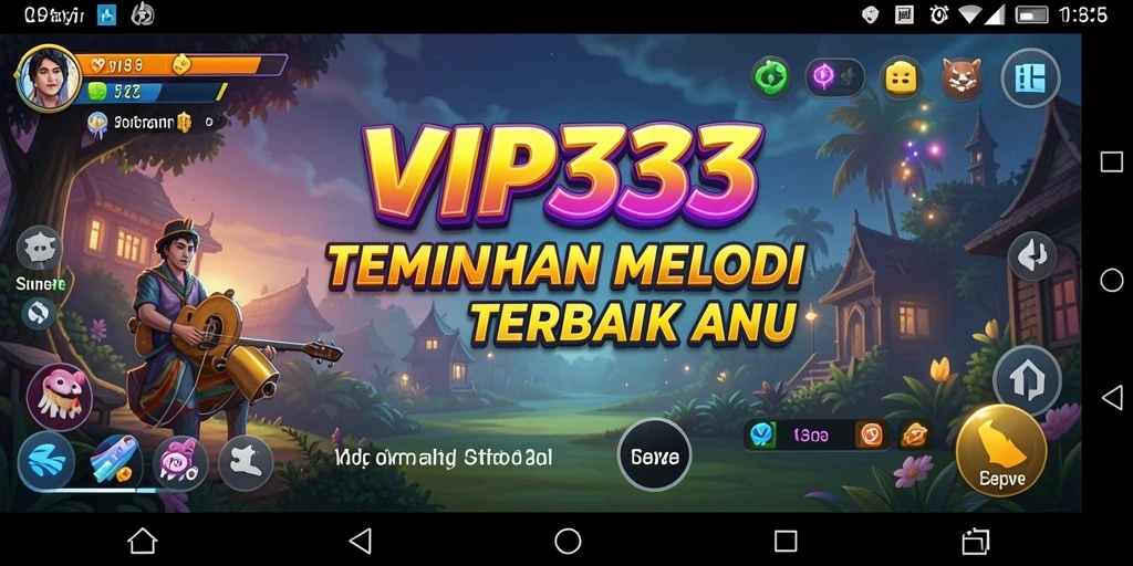 Tampilan gameplay dari aplikasi VIP333 yang menawan dengan beragam musik.