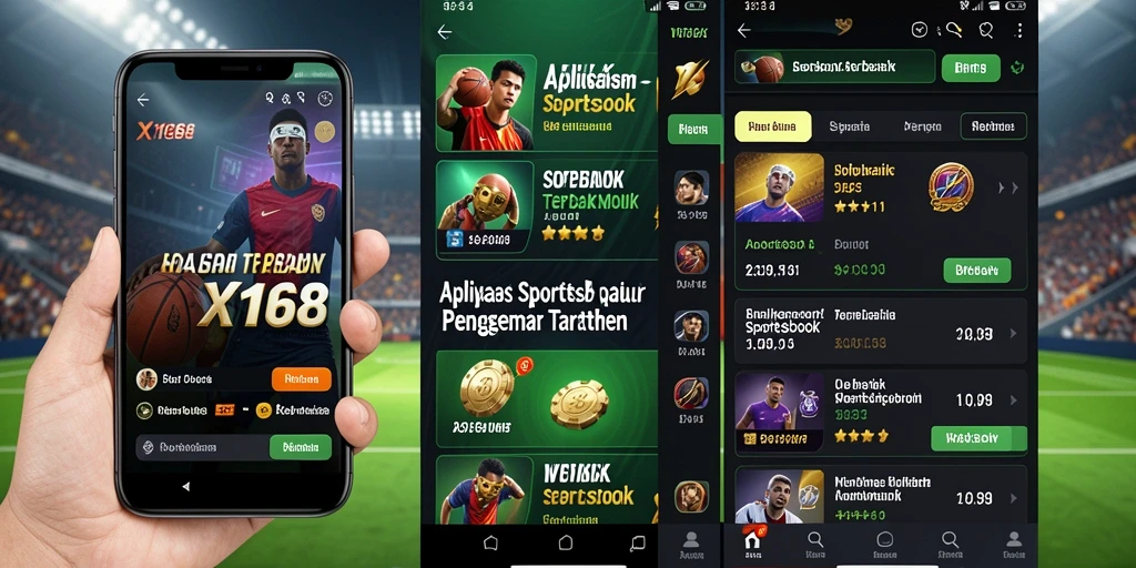 Tampilan menarik dari gameplay Sportsbook X168 dengan taruhan langsung.